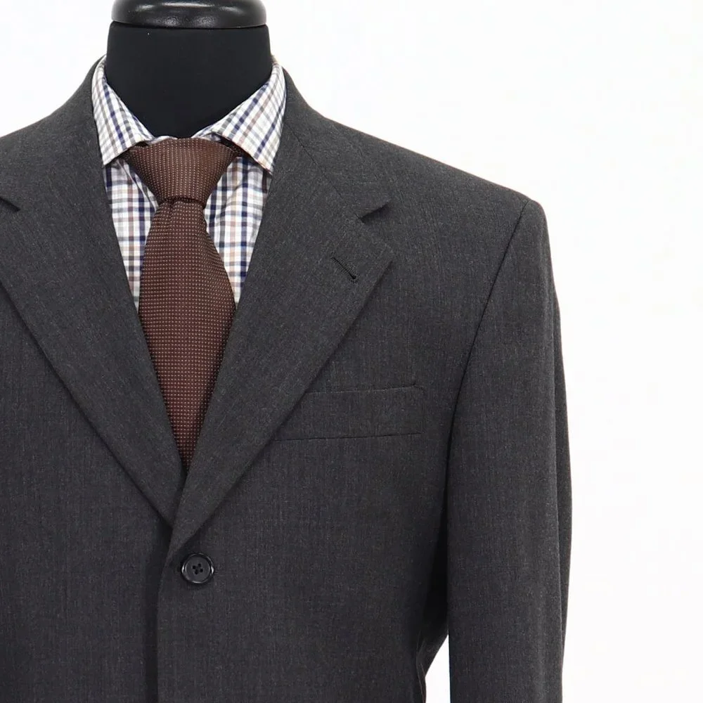 Hart Schaffner Marx Bespoke Golden Trumpeter 39L Gray Sport Coat Jacket 3B B286